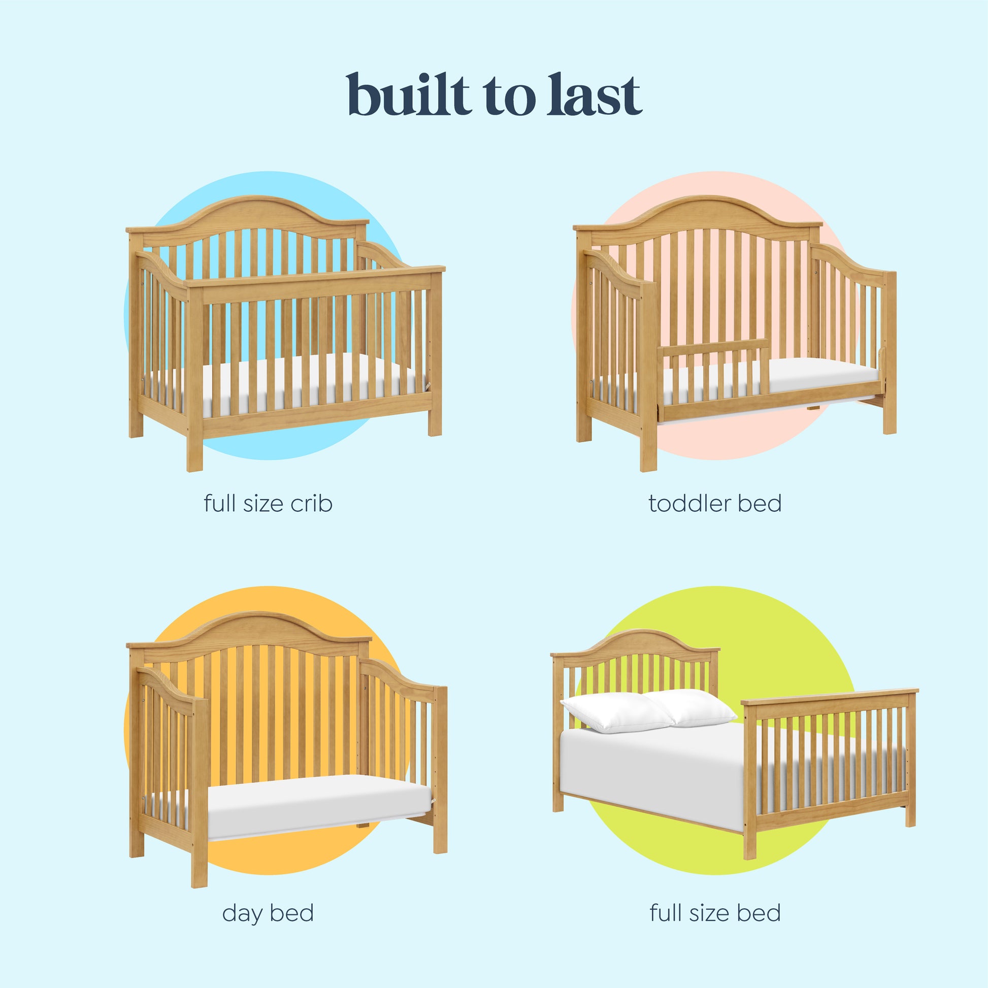 M5981HY,DaVinci,Jayden 4-in-1 Convertible Crib in Honey
