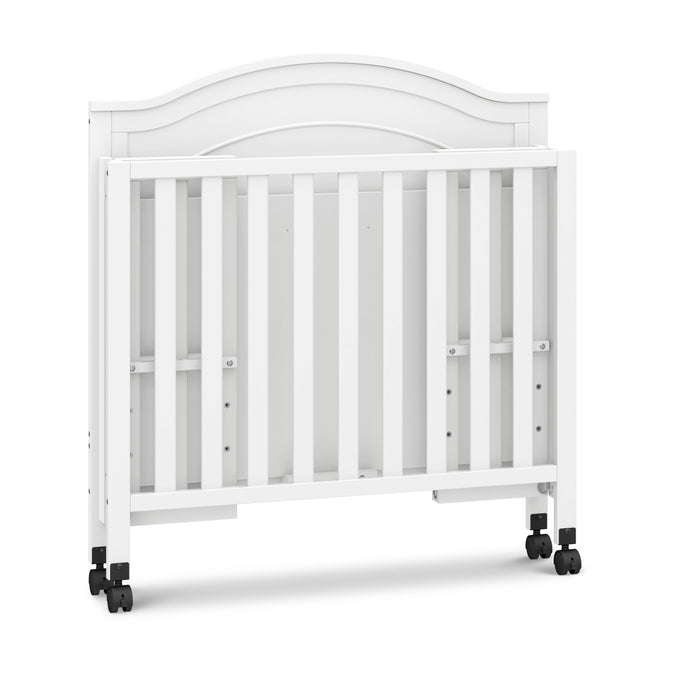 M12898W,DaVinci,Charlie Folding Portable 3-in-1 Mini Crib in White