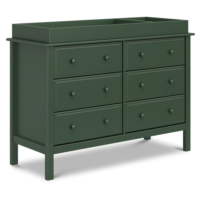 M5966FRGR,DaVinci,Jayden 6-Drawer Double Wide Dresser in Forest Green