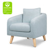 M30703HBLLF,DaVinci,Nina Kids Chair in Heathered Blue with Light Wood Feet