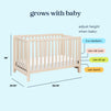 F11901NX,Carter's,Colby 4-in-1 Low-profile Convertible Crib in Washed Natural