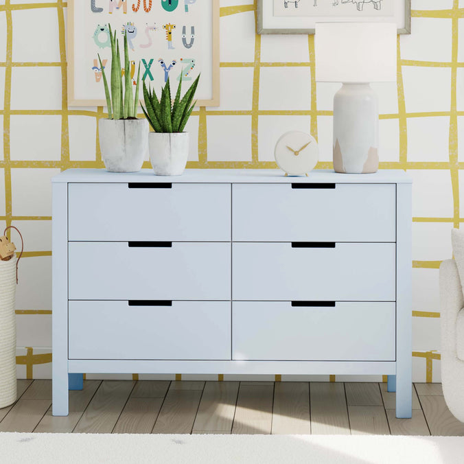 F11926PB,Carter's,Colby 6-Drawer Double Dresser in Powder Blue
