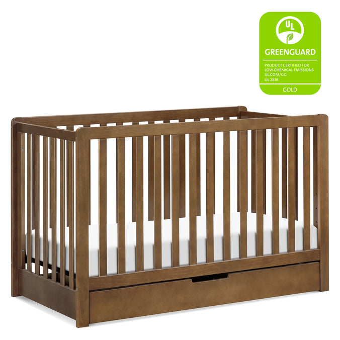 F11951L,Carter's,Colby 4-in-1 Convertible Crib w/ Trundle Drawer in Walnut