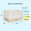 F11951NX,Carter's,Colby 4-in-1 Convertible Crib w/ Trundle Drawer in Washed Natural