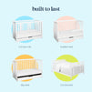 F11951W,Carter's,Colby 4-in-1 Convertible Crib w/ Trundle Drawer in White