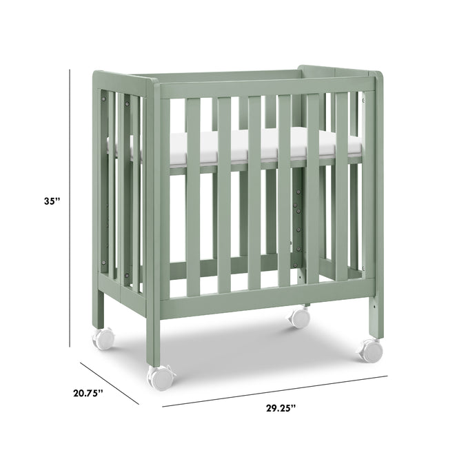F11980LS,Carter's,Colby GROW® 6-in-1 Convertible Bassinet to Crib in Light Sage