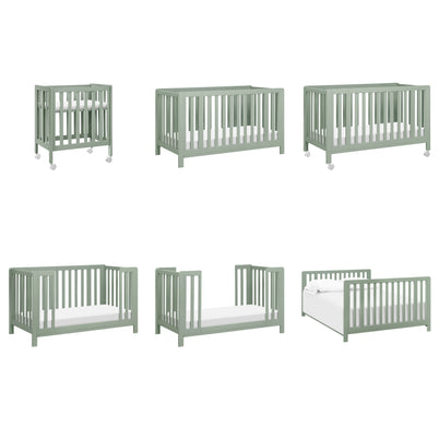 F11980LS,Carter's,Colby GROW 6-in-1 Convertible Bassinet to Crib in Light Sage