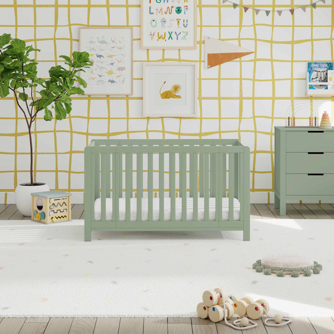 F11980LS,Carter's,Colby GROW® 6-in-1 Convertible Bassinet to Crib in Light Sage
