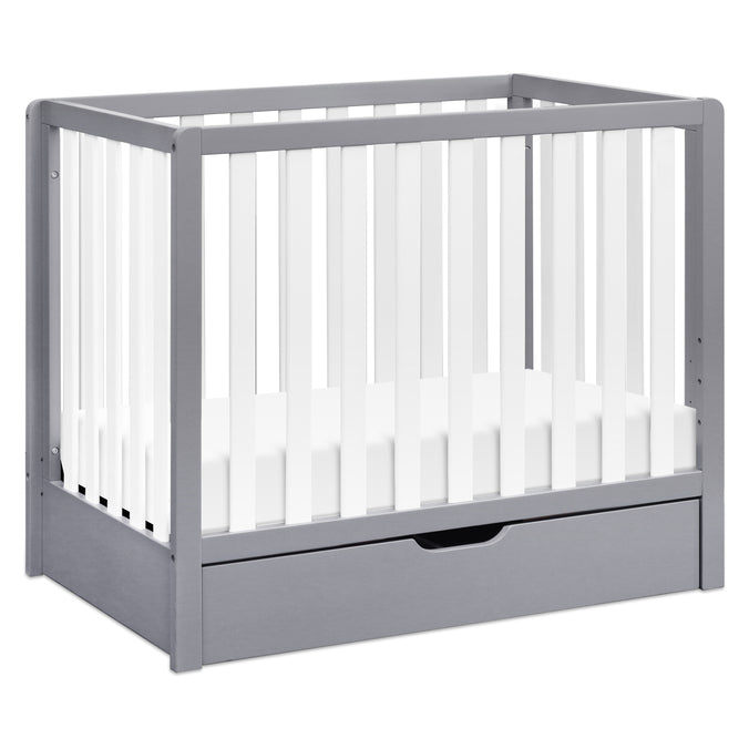F11981GW,Carter's,Colby 4-in-1 Convertible Mini Crib w/ Trundle in Grey and White