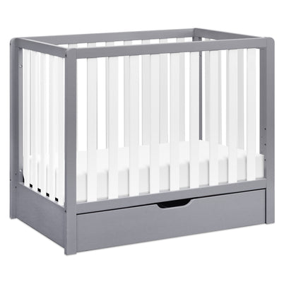 F11981GW,Carter's,Colby 4-in-1 Convertible Mini Crib w/ Trundle in Grey and White