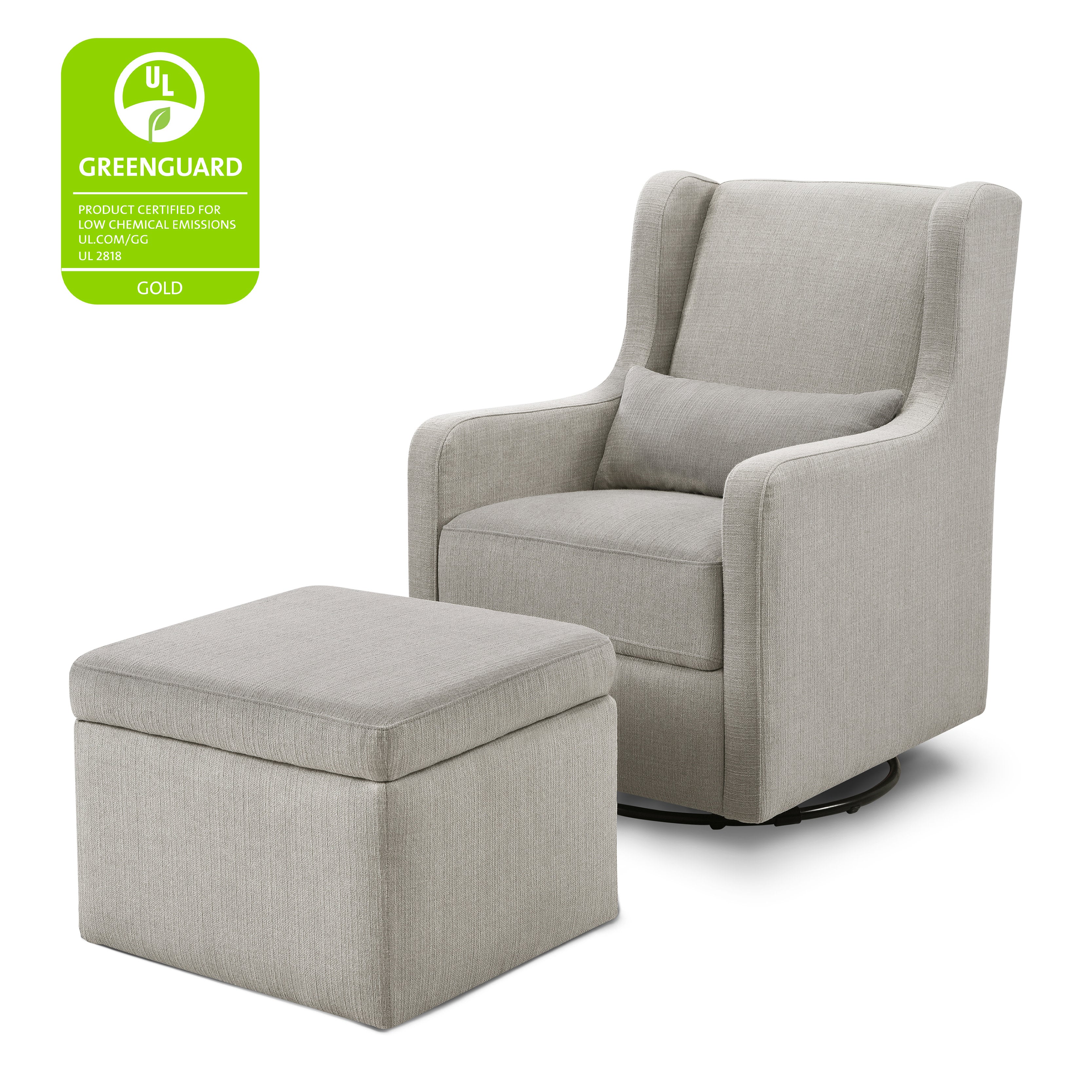 Adrian Swivel Glider with Storage Ottoman – DaVinci Baby