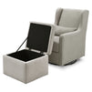 F18787PFTGRY,Carter's,Adrian Swivel Glider with Storage Ottoman in Performance Grey Linen