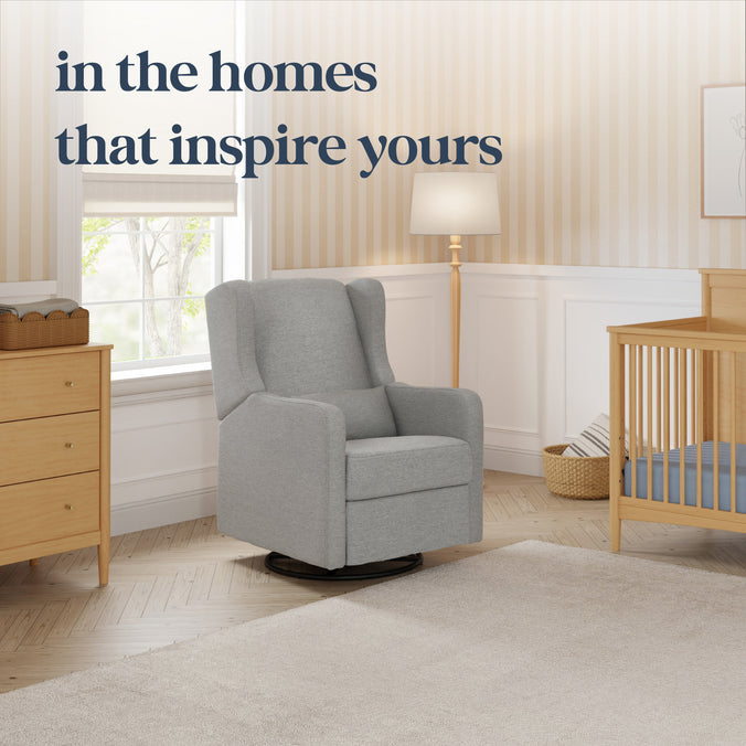 F19587FTG,Carter's,Arlo Recliner and Swivel Glider in Frost Grey