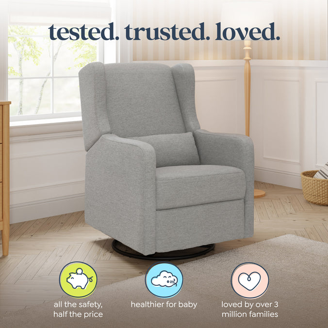 F19587FTG,Carter's,Arlo Recliner and Swivel Glider in Frost Grey