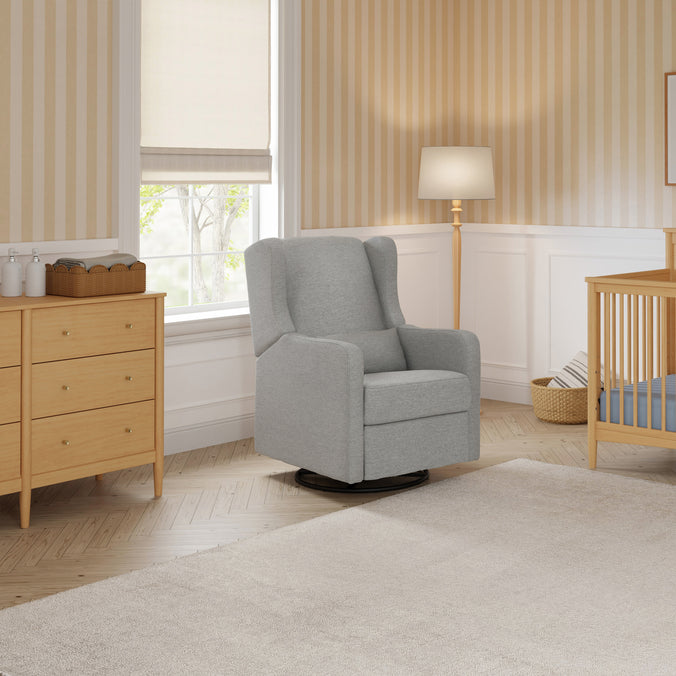 F19587FTG,Carter's,Arlo Recliner and Swivel Glider in Frost Grey