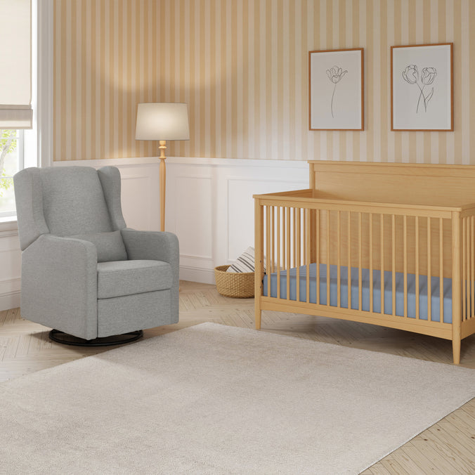 F19587FTG,Carter's,Arlo Recliner and Swivel Glider in Frost Grey