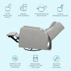 F19587FTG,Carter's,Arlo Recliner and Swivel Glider in Frost Grey