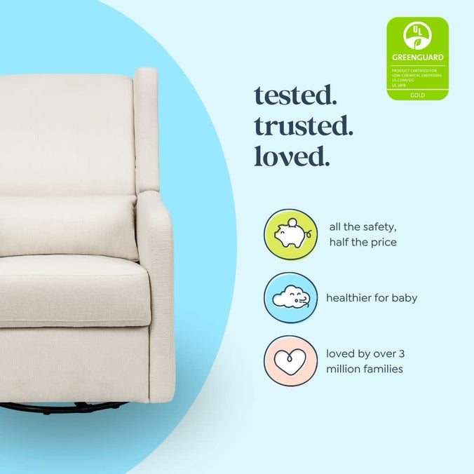 F19587PCM,Carter's,Arlo Recliner and Swivel Glider in Performance Cream Linen
