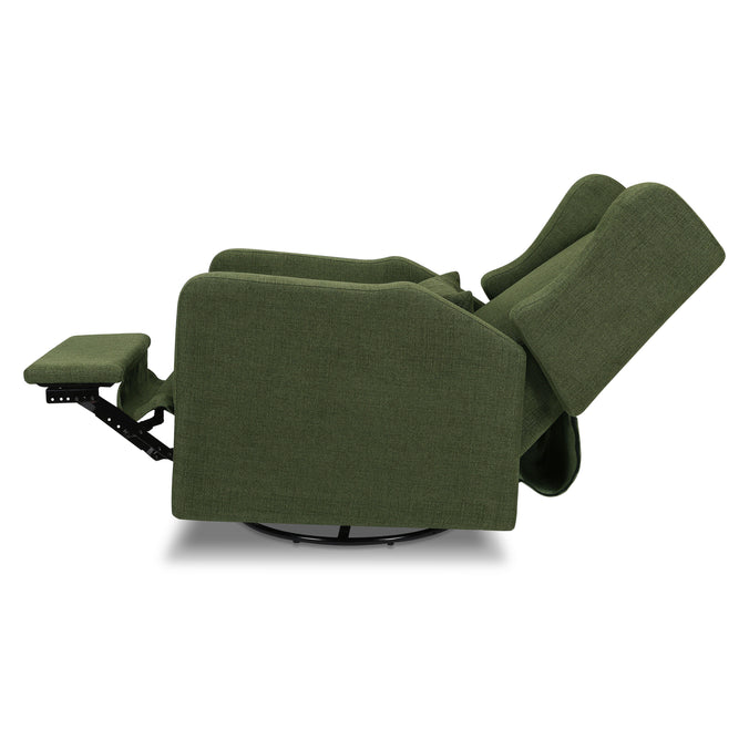 F19587PFGL,Carter's,Arlo Recliner and Swivel Glider in Performance Forest Green Linen