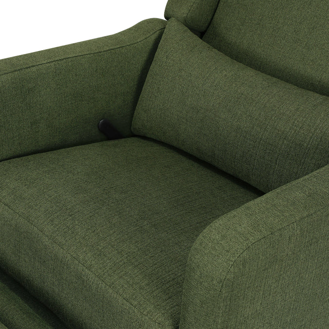 F19587PFGL,Carter's,Arlo Recliner and Swivel Glider in Performance Forest Green Linen