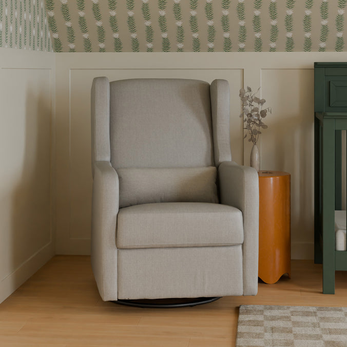 F19587PFTGRY,Carter's,Arlo Recliner and Swivel Glider in Performance Grey Linen
