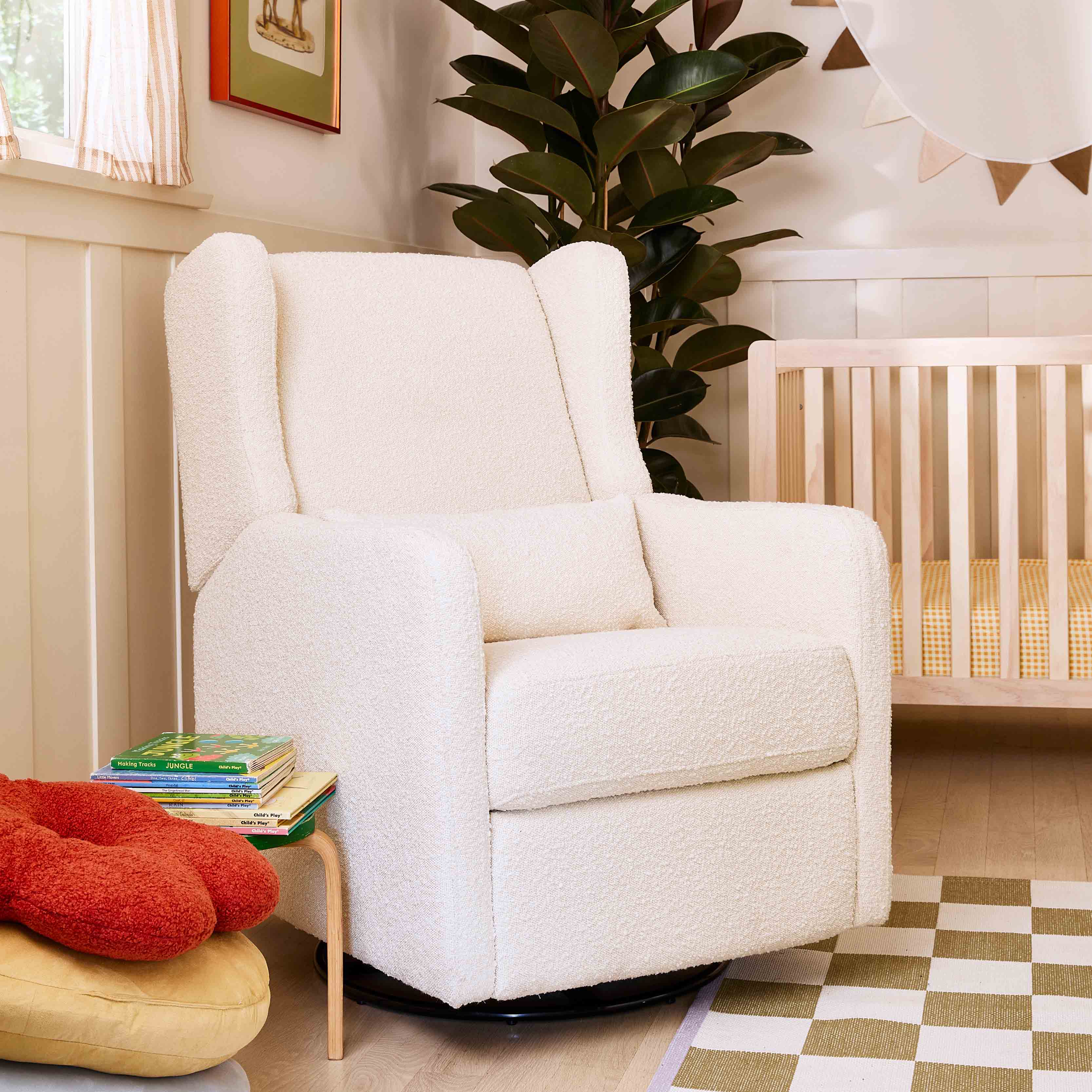 unico ARLO(アルロ) ラウンジチェア　美品 Carter's Arlo Recliner and Swivel Glider | Ivory Boucle Fabric