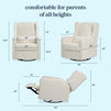 F19587WB,Carter's,Arlo Recliner and Swivel Glider in Ivory Boucle