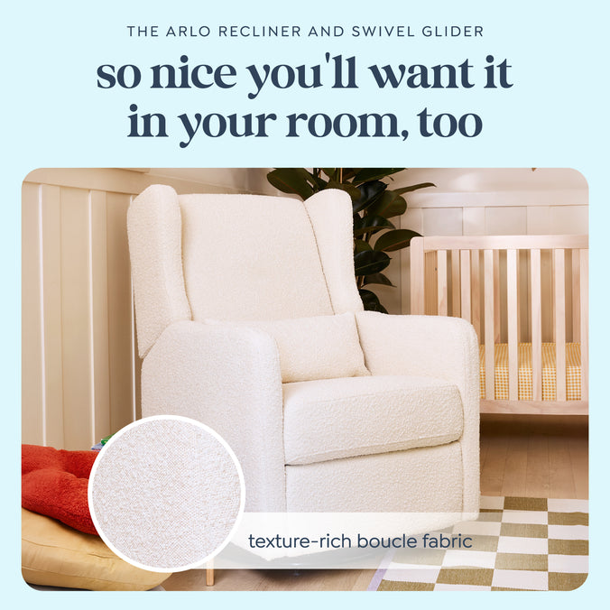 F19587WB,Carter's,Arlo Recliner and Swivel Glider in Ivory Boucle