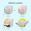 F24687BH,Carter's,Ethan Swivel Recliner in Beach