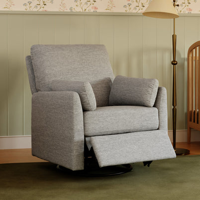 F24687FTG,Carter's,Ethan Swivel Recliner in Frost Grey