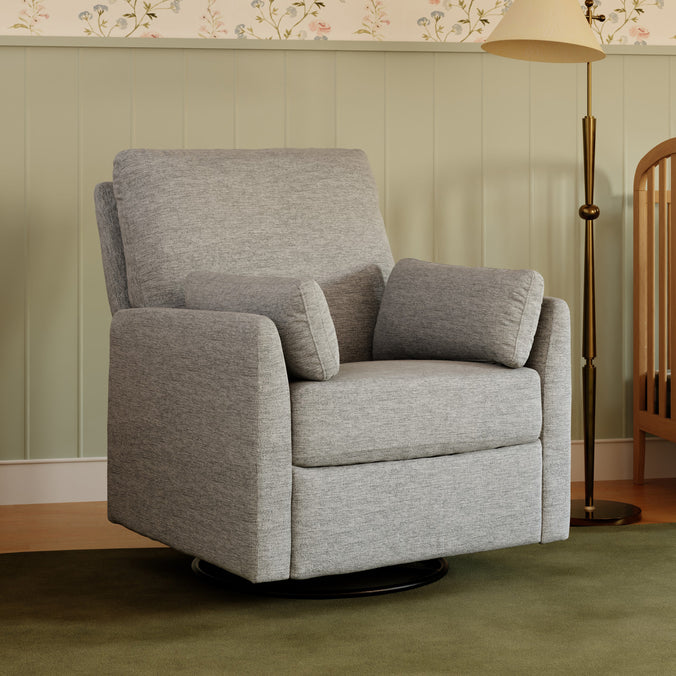 F24687FTG,Carter's,Ethan Swivel Recliner in Frost Grey