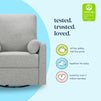 F24687FTG,Carter's,Ethan Swivel Recliner in Frost Grey
