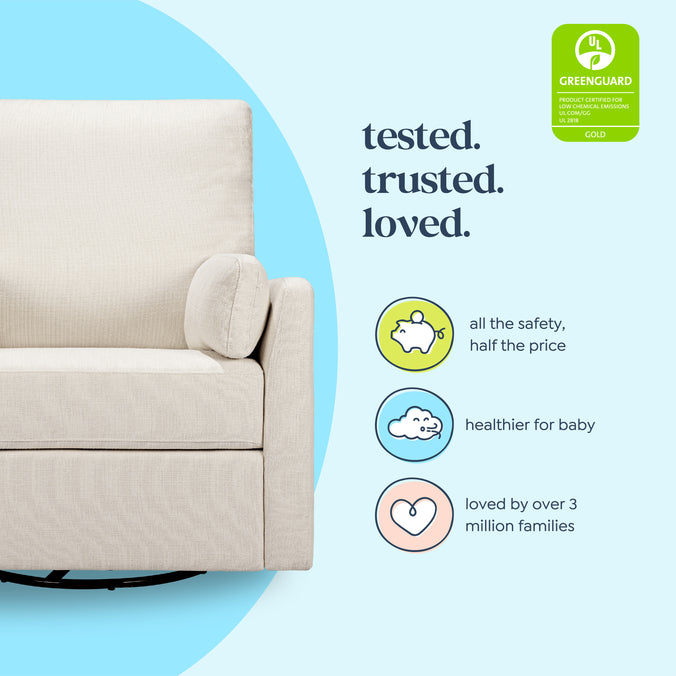 F24687PCM,Carter's,Ethan Swivel Recliner in Performance Cream Linen