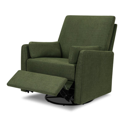 F24687PFGL,Carter's,Ethan Swivel Recliner in Performance Forest Green Linen