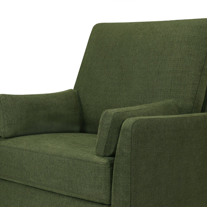 F24687PFGL,Carter's,Ethan Swivel Recliner in Performance Forest Green Linen