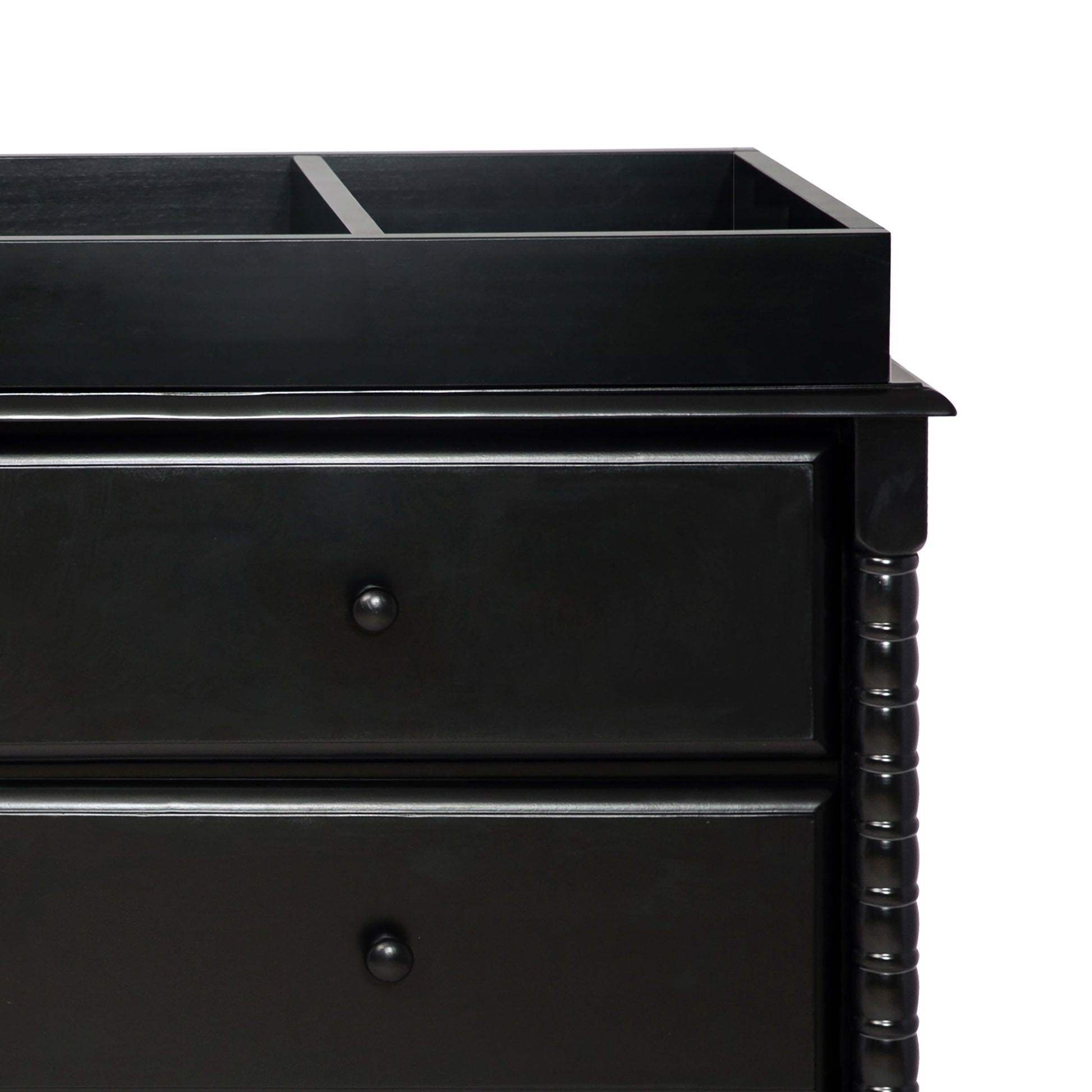 black dresser with changing table Avery 6 Drawer Top Charcoal Grey (029) like the nickel drawer pulls add modern charm to this dresser that has clean lines and simple proportions Universal Removable Changing Tray |