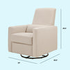 M10887CM,DaVinci,Piper Recliner in Cream Finish w/Cream Piping