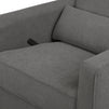 M10887GY,DaVinci,Piper Recliner in Dark Grey Finish w/Dark Grey Piping