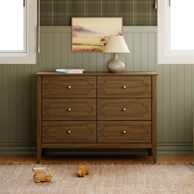 M11426L,DaVinci,Chloe Regency 6-Drawer Dresser in Walnut