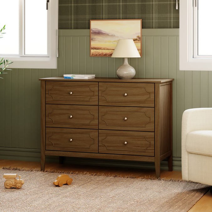 M11426L,DaVinci,Chloe Regency 6-Drawer Dresser in Walnut
