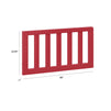 M12599TRD,The MDB Family,Toddler Bed Conversion Kit in Strawberry Red