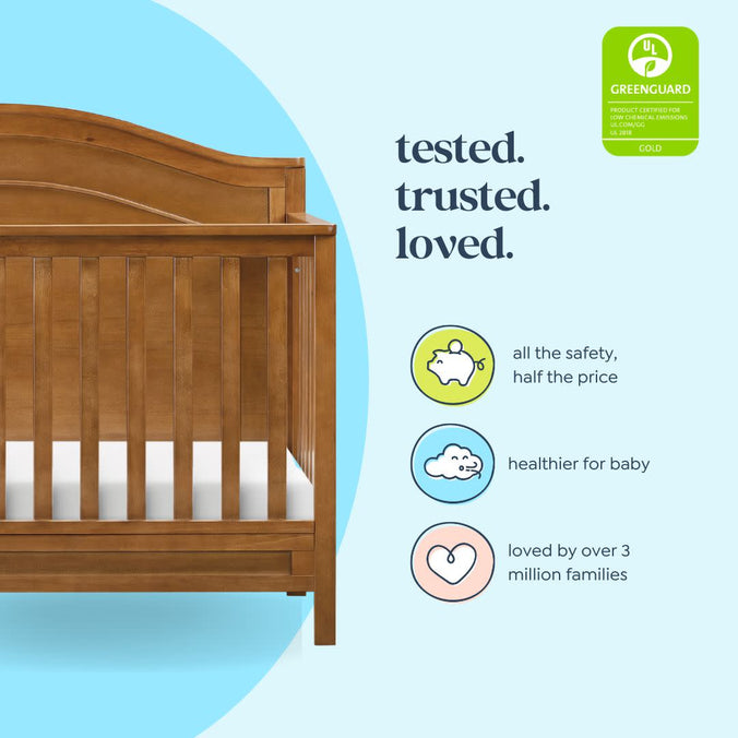 M12801CT,DaVinci,Charlie 4-in-1 Convertible Crib in Chestnut
