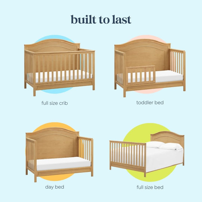 M12801HY,DaVinci,Charlie 4-in-1 Convertible Crib in Honey