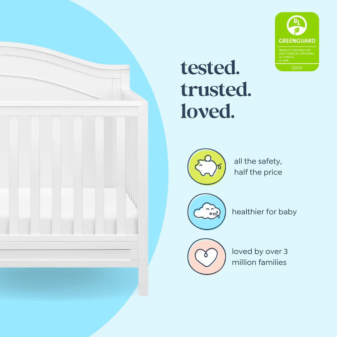 M12801W,DaVinci,Charlie 4-in-1 Convertible Crib in White