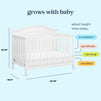 M12801W,DaVinci,Charlie 4-in-1 Convertible Crib in White
