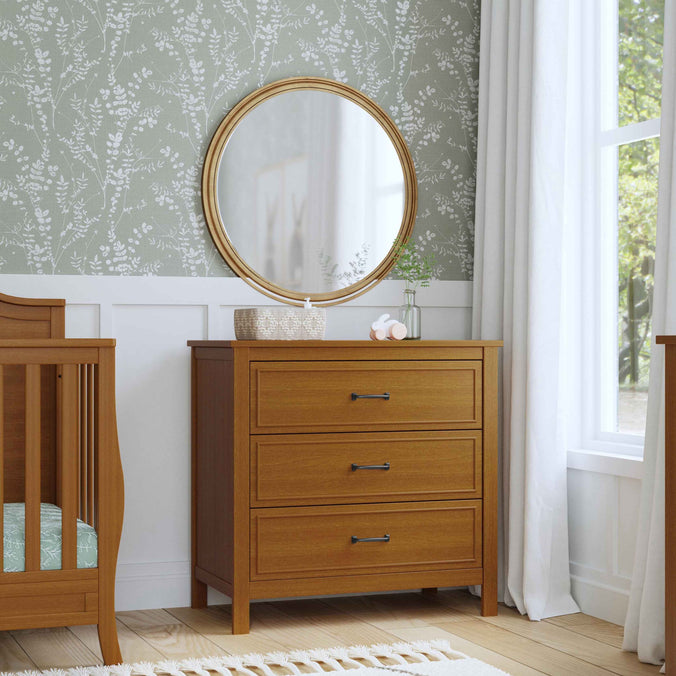 M12823CT,DaVinci,Charlie 3-Drawer Dresser in Chestnut