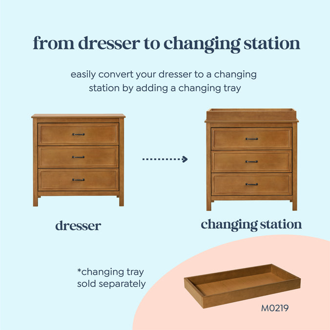davinci charlie 3-drawer dresser in grey – Baby CASUAL-TOP