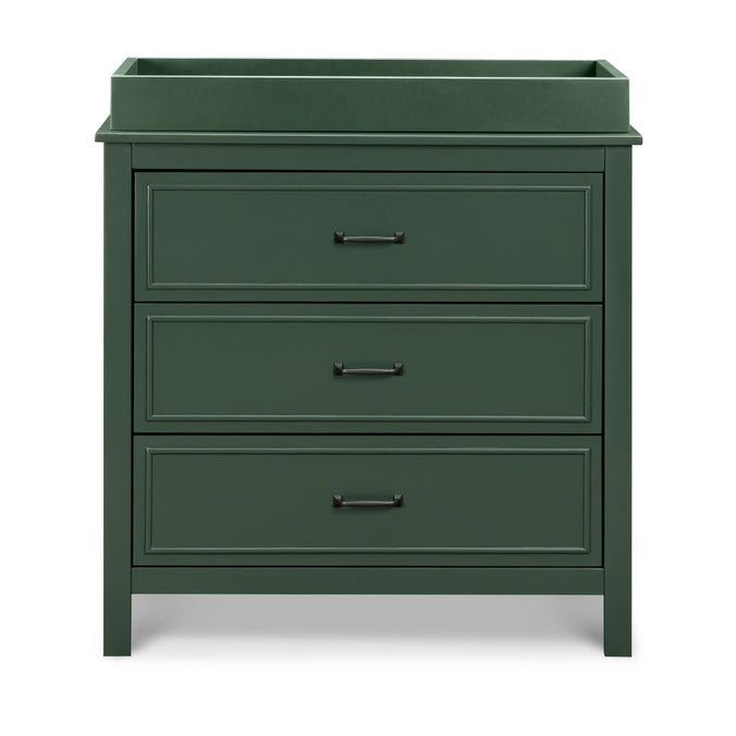 M12823FRGR,DaVinci,Charlie 3-Drawer Dresser in Forest Green
