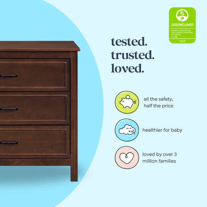 M12823Q,DaVinci,Charlie 3-Drawer Dresser in Espresso