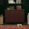 M12826CR,DaVinci,Charlie 6-Drawer Double Dresser in Crimson